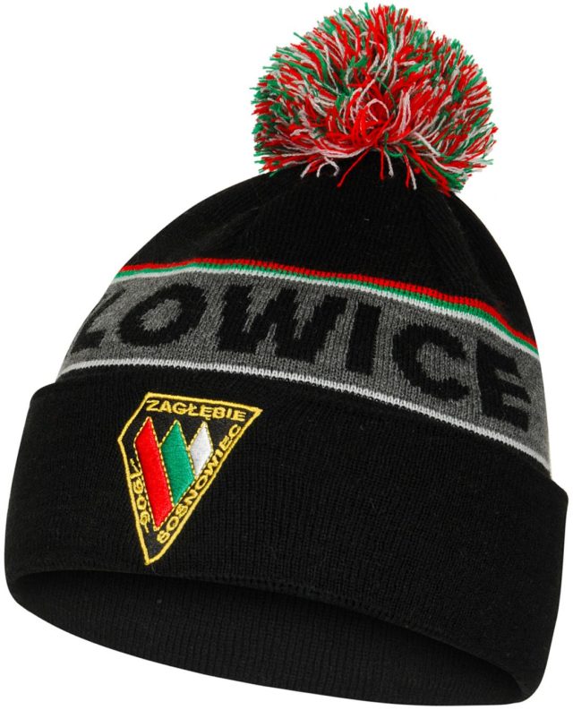Czapki zimowe wywijane z pomponem