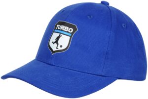 Niebieskie czapki z daszkiem z logo