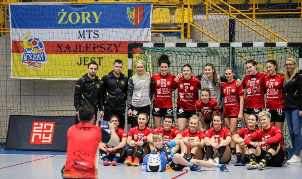 Flaga z motywem piłki ręcznej